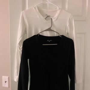 Two Love Nation Medium black and white long sleeve tops